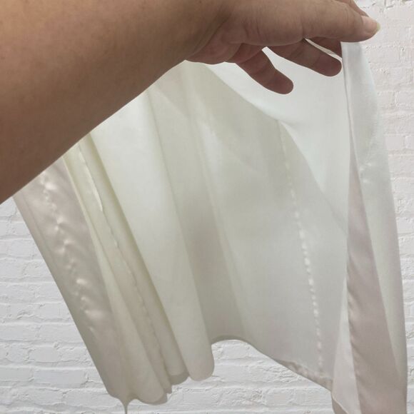 Morgan Taylor Vintage Ivory Bridal Robe S Long Satin - Picture 13 of 16